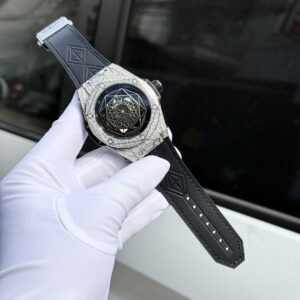 Hublot Big Bang Sang Bleu Titanium Replica 11 Đính Đá 44mm (2)