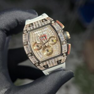 Richard Mille RM011 Replica 11 Nam Đính Đá Máy Cơ 44mm (3)