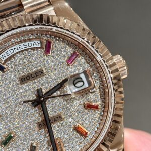 Rolex Day-Date Bọc Vàng 18K Độ Mặt Kim Cương Moissanite GM V2 40mm (1)