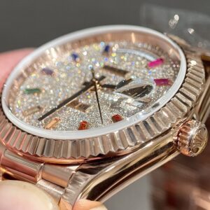 Rolex Day-Date Bọc Vàng 18K Độ Mặt Kim Cương Moissanite GM V2 40mm (1)