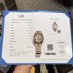 Rolex Day-Date Đính Moissanite Ruby Đỏ Baguette Bọc Vàng 18K 40mm (2)