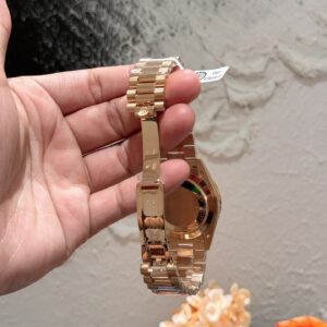 Rolex Day-Date Đính Moissanite Ruby Đỏ Baguette Bọc Vàng 18K 40mm (2)