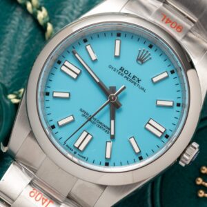 Rolex Oyster Perpetual Replica 11 Ice Blue Dial King Factory 41mm (7)