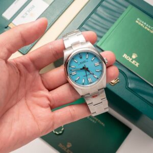 Rolex Oyster Perpetual Replica 11 Ice Blue Dial King Factory 41mm (7)