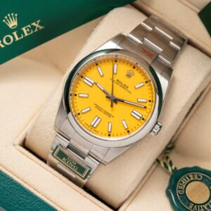 Rolex Oyster Perpetual Replica 1:1 Mặt Vàng King Factory 41mm (4)