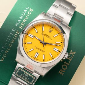 Rolex Oyster Perpetual Replica 1:1 Mặt Vàng King Factory 41mm (4)