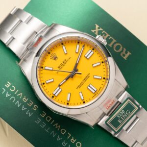 Rolex Oyster Perpetual Replica 1:1 Mặt Vàng King Factory 41mm (4)
