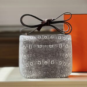Túi Hermes Constance Omber Lizard Nữ Da Thằn Lằn Rep 11 Khóa Bạc 19cm (2)