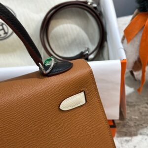 Túi Hermes Kelly Da Epsom Replica 11 Cao Cấp Màu Nâu 25cm (2)