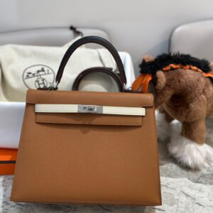 Túi Hermes Kelly Da Epsom Replica 11 Cao Cấp Màu Nâu 25cm (2)