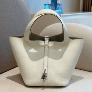 Túi Hermes Picotin Lock Replica 11 Cao Cấp Nữ Màu Trắng 22cm (2)
