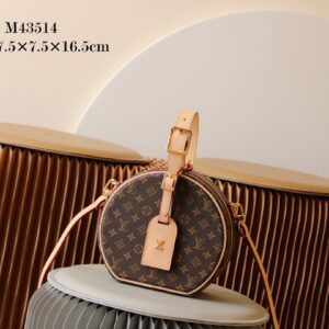 Túi Louis Vuitton LV Petite Boite Chapeau Hoạ Tiết Monogram Like Auth 17.5x16.5x7 (2)