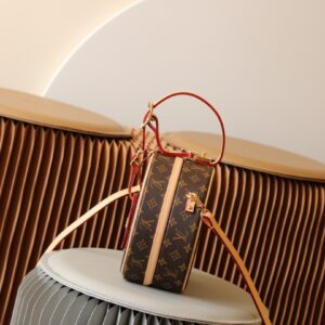 Túi Louis Vuitton LV Petite Boite Chapeau Hoạ Tiết Monogram Like Auth 17.5x16.5x7 (2)