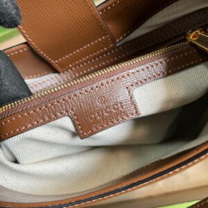 Túi Xách Gucci Handle Nữ Da Bò Họa Tiết Logo GC Like Auth 25x21cm (2)