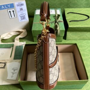 Túi Xách Gucci Handle Nữ Da Bò Họa Tiết Logo GC Like Auth 25x21cm (2)