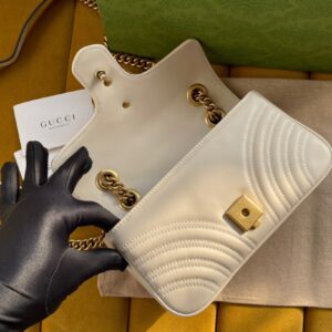Túi Xách Gucci Marmont Rep 11 Cao Cấp Nữ Màu Trắng 22cm (2)