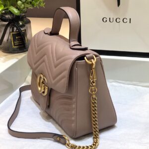 Túi Xách Gucci Marmont Top Handle Like Auth Nữ Khóa Vàng 27cm (2)