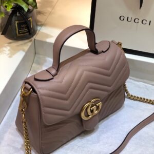 Túi Xách Gucci Marmont Top Handle Like Auth Nữ Khóa Vàng 27cm (2)