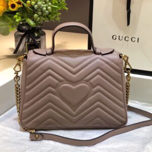 Túi Xách Gucci Marmont Top Handle Like Auth Nữ Khóa Vàng 27cm (2)