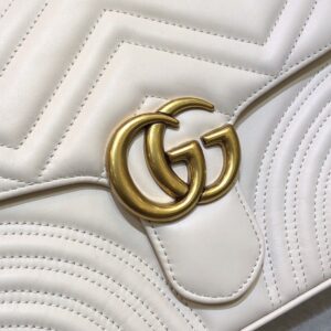 Túi Xách Gucci Marmont Top Handle Rep 11 Cao Cấp Màu Trắng 27cm (2)