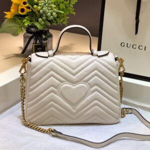 Túi Xách Gucci Marmont Top Handle Rep 11 Cao Cấp Màu Trắng 27cm (2)