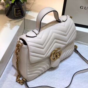 Túi Xách Gucci Marmont Top Handle Rep 11 Cao Cấp Màu Trắng 27cm (2)