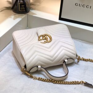 Túi Xách Gucci Marmont Top Handle Rep 11 Cao Cấp Màu Trắng 27cm (2)