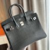 Túi Xách Hermes Birkin Da Cá Sấu Khâu Tay Màu Đen Siêu Cấp 25cm (3)