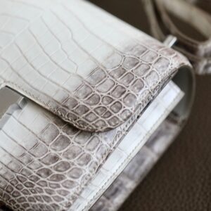 Túi Xách Hermes Constance Himalaya Rep 11 Da Cá Sấu Khâu Tay 19cm (2)