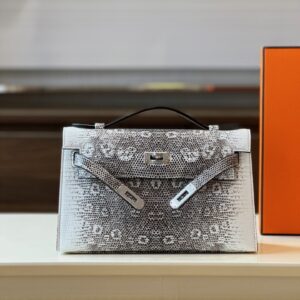 Túi Xách Hermes Lizard Da Thằn Lằn Khâu Tay Rep 11 Cao Cấp 22x7x3cm (1)