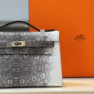 Túi Xách Hermes Lizard Da Thằn Lằn Khâu Tay Rep 11 Cao Cấp 22x7x3cm (1)