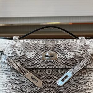 Túi Xách Hermes Lizard Da Thằn Lằn Khâu Tay Rep 11 Cao Cấp 22x7x3cm (1)