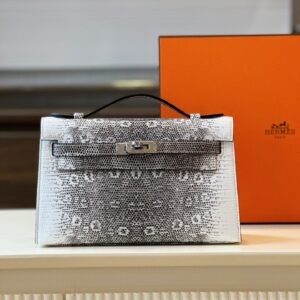 Túi Xách Hermes Lizard Da Thằn Lằn Khâu Tay Rep 11 Cao Cấp 22x7x3cm (1)