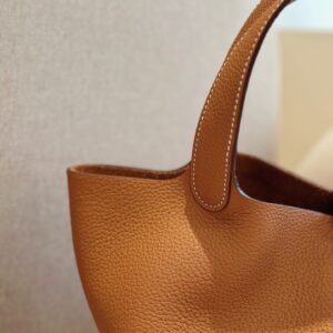 Túi Xách Hermes Picotin Lock Nữ Màu Nâu Like Auth 22cm (2)