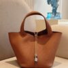 Túi Xách Hermes Picotin Lock Nữ Màu Nâu Like Auth 22cm (2)
