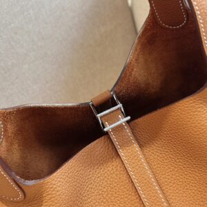 Túi Xách Hermes Picotin Lock Nữ Màu Nâu Like Auth 22cm (2)