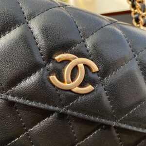 Túi Xách Nữ Chanel Mini Màu Đen Replica 11 Cao Cấp 12.5x9.5x3 (2)