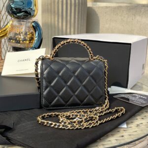 Túi Xách Nữ Chanel Mini Màu Đen Replica 11 Cao Cấp 12.5x9.5x3 (2)