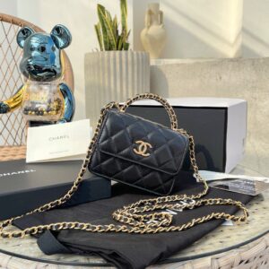 Túi Xách Nữ Chanel Mini Màu Đen Replica 11 Cao Cấp 12.5x9.5x3 (2)