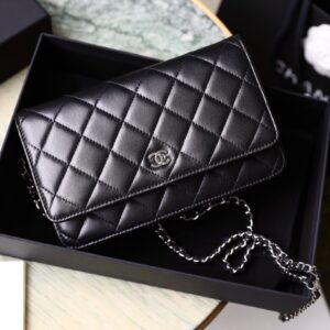 Túi Xách Nữ Chanel Woc Khóa Bạc Màu Đen Rep 11 Cao Cấp 19cm (2)