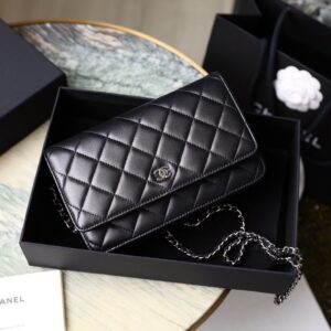 Túi Xách Nữ Chanel Woc Khóa Bạc Màu Đen Rep 11 Cao Cấp 19cm (2)