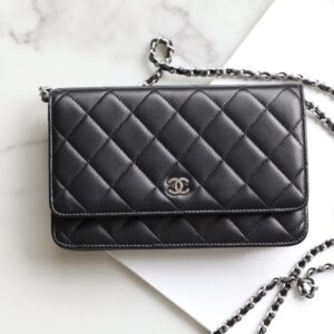 Túi Xách Nữ Chanel Woc Khóa Bạc Màu Đen Rep 11 Cao Cấp 19cm (2)
