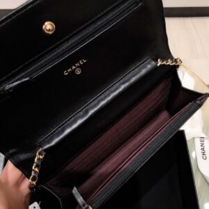 Túi Xách Nữ Chanel Woc Khóa Vàng Màu Đen Siêu Cấp 19cm (2)