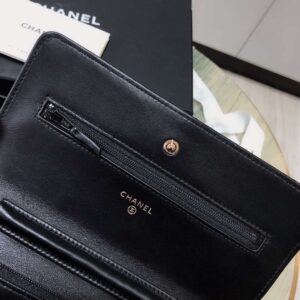 Túi Xách Nữ Chanel Woc Khóa Vàng Màu Đen Siêu Cấp 19cm (2)