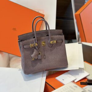 Túi Xách Nữ Hermes Birkin 25 Fonce Da Lizard Replica 11 Cao Cấp 25cm (2)