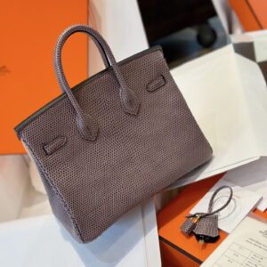 Túi Xách Nữ Hermes Birkin 25 Fonce Da Lizard Replica 11 Cao Cấp 25cm (2)
