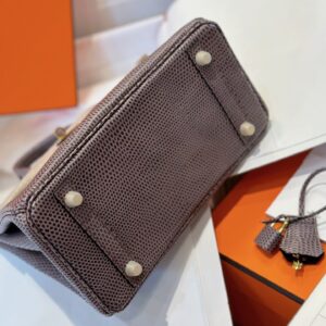 Túi Xách Nữ Hermes Birkin 25 Fonce Da Lizard Replica 11 Cao Cấp 25cm (2)