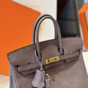 Túi Xách Nữ Hermes Birkin 25 Fonce Da Lizard Replica 11 Cao Cấp 25cm (2)