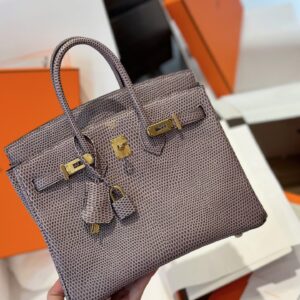 Túi Xách Nữ Hermes Birkin 25 Fonce Da Lizard Replica 11 Cao Cấp 25cm (2)