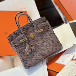 Túi Xách Nữ Hermes Birkin 25 Fonce Da Lizard Replica 11 Cao Cấp 25cm (2)